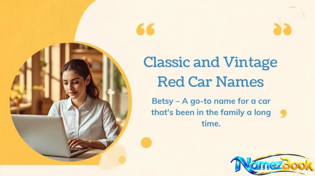 Classic and Vintage Red Car Names
