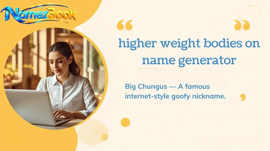 higher weight bodies on name generator
