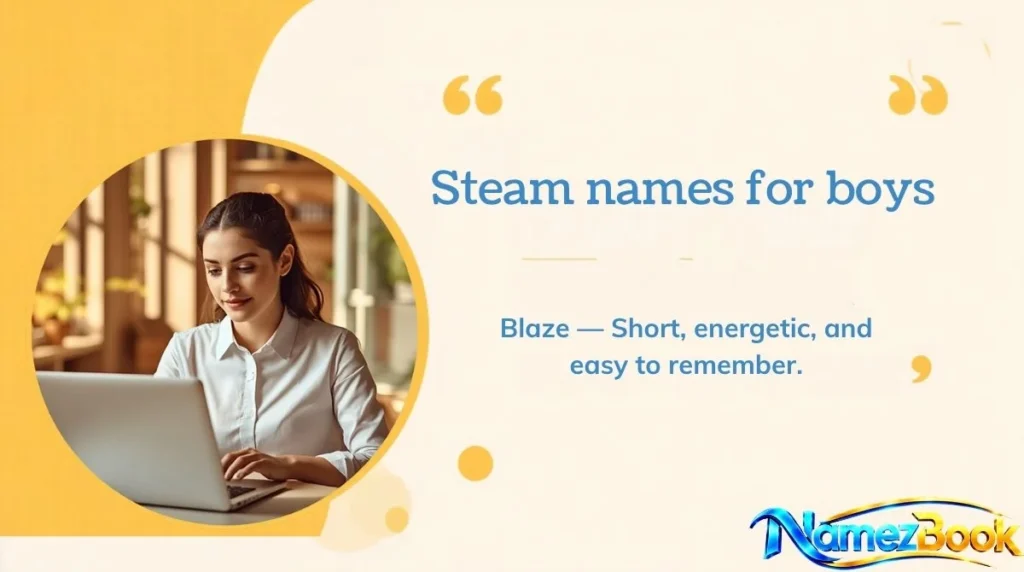 Steam names for boys