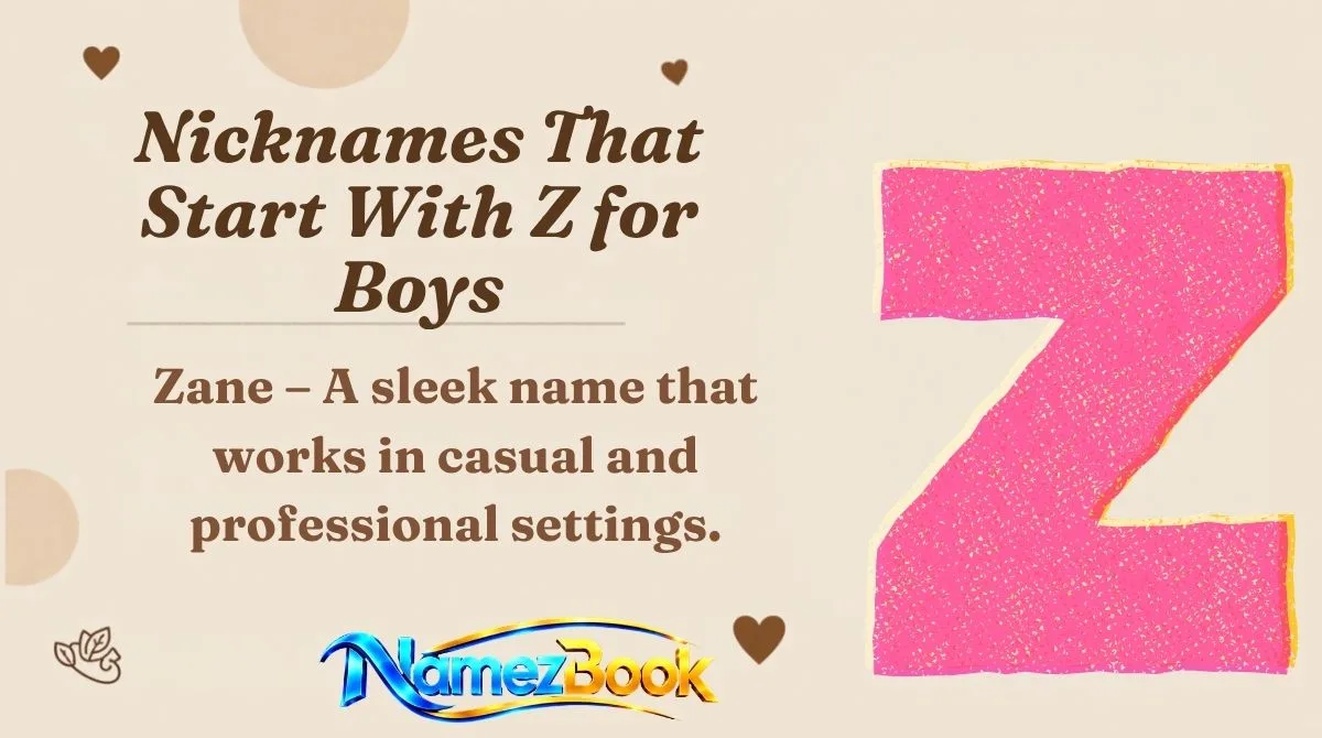 Nicknames That Start With Z for Boys